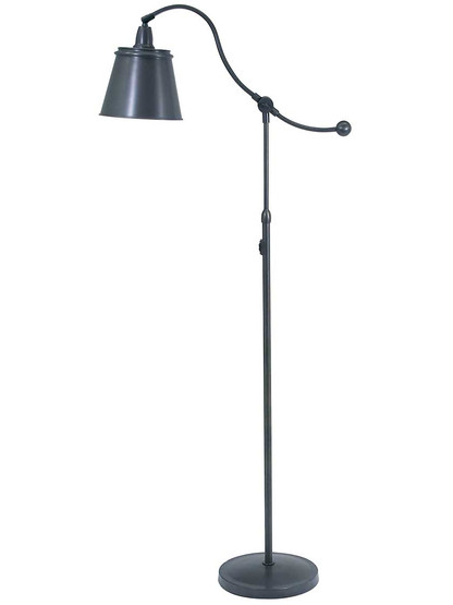 Hyde Park Counter Balance Floor Lamp with Metal Shade in Oil-Rubbed Bronze.